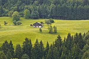 Chalet Prints: A typical house in the Haute-Savoie, France, Europe