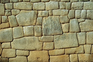 Machu Picchu Prints: Typical Inca wall