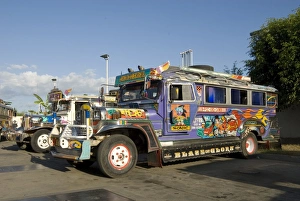 Buses Prints: Typical painted jeepney (local bus), Urdaneta, northern Luzon, Philippines