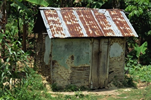 Corrugated Iron Prints: Typical rural shack of plaster