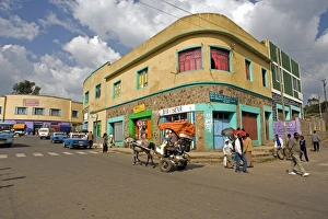 Pulling Prints: Typical street scene in Gonder, Gonder, Gonder region, Ethiopia, Africa