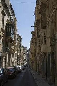 Images Dated 4th June 2008: Typical street, Valletta, Malta, Europe