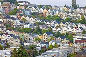 Suburban Prints: Typical Victorian houses in San Francisco
