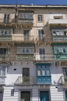 Maltese Prints: Typical window architecture, Valletta, Malta, Europe