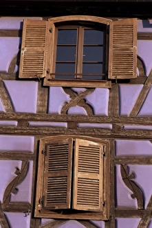 Colmar Prints: Typical windows, Colmar, Alsace, France, Europe