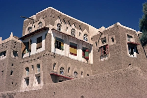 Typically decorated house of mud