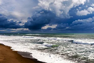 Maremma Prints: Tyrrhenian Sea, Capalbio beach, Province of Grosseto, Maremma, Tuscany, Italy, Europe