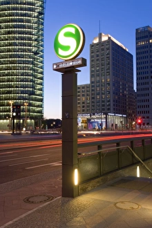 New Urban Development Prints: U-bahn subway station sign in new urban development