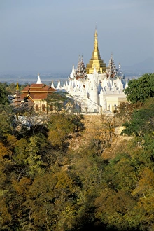 Sagaing Prints: U Min Kyaukse Pagoda, Sagaing, Myanmar (Burma), Asia