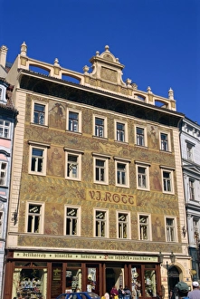 U Rotta, now a coffee house, Old Town Square, Prague, Czech Republic, Europe