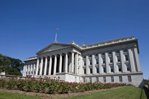 Washington Dc Prints: U. S. Treasury Building, Washington D. C. United States of America, North America