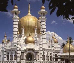 Domes Prints: Ubadiah mosque, Kuala Kangsar, Perak, Malaysia, Southeast Asia, Asia