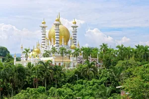 Planning Prints: Ubudiah Mosque with golden dome in Moorish style, Kuala Kangsar, Perak state, Malaysia
