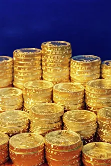 Stack Prints: UK money, pound coins