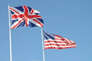 Union Flag Prints: UK and USA Flags, United States of America, North America