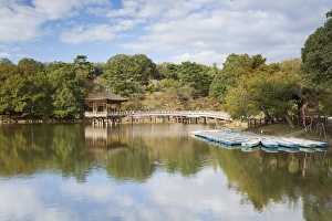 Shelter Prints: Ukimido Pavilion in Nara Park, Nara, Kansai, Japan, Asia
