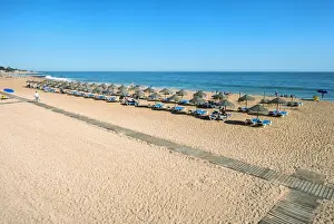 Blue Sea Prints: Umbrellas and beach chairs, Fishermans Beach (Praia dos Barcos)