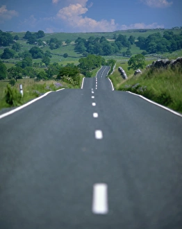 Country Roads Prints: Undulating rural road through countryside, United Kingdom, Europe