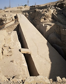 Quarries Prints: Unfinished obelisk, Aswan, Egypt, North Africa, Africa
