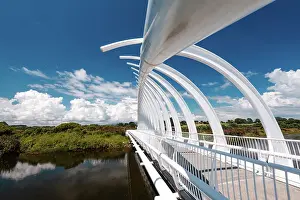 Connections Prints: Unique architecture of Te Rewa Rewa Bridge in New Plymouth