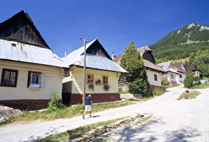 Slovak Republic Prints: Unique village architecture of Vlkolinec village
