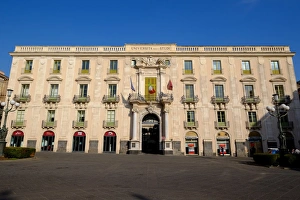 Street Light Prints: University of Catania, Piazza Universite, Catania, Sicily, Italy, Europe