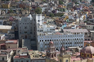 Images Dated 23rd April 2008: University of Guanajuato, the blue grey building, in Guanajuato, a UNESCO World Heritage Site