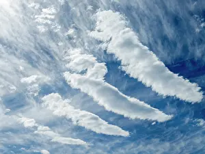 Meteorology Prints: Unusual cloud formation stretching across the sky near Isla del Carmen in Baja California Sur