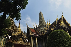 Grand Palace Prints: Detail from the Upper Terrace, Grand Palace, Bangkok, Thailand, Southeast Asia, Asia