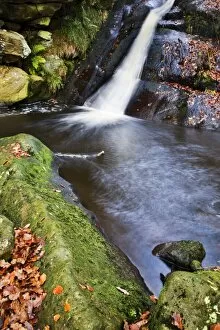 Purity Collection: Upper Waterfall at Posforth Gill, Bolton Abbey, Yorkshire, England, United Kingdom