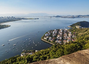Typically Brazilian Prints: Urca Neighbourhood, elevated view, Rio de Janeiro, Brazil, South America