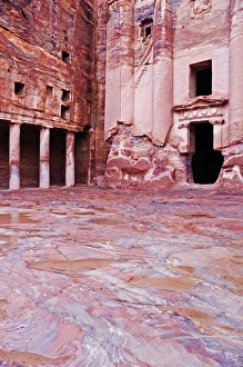 Images Dated 26th February 2008: The Urn Tomb, Petra, UNESCO World Heritage Site, Jordan, Middle East