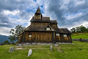 Urnes Stave Church, UNESCO World Heritage Site, Lustrafjorden, Norway, Scandinavia