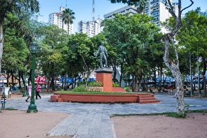 Paraguay Prints: Uruguay Square in Asuncion, Paraguay, South America