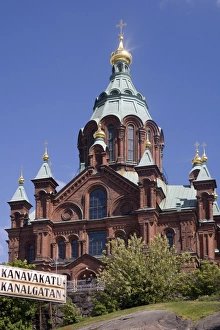 Helsinki Prints: Uspensky Orthodox cathedral, Helsinki, Finland, Scandinavia, Europe