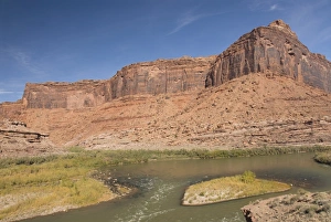 Rock Cliffs Prints: Utah Scenic Byway 128, Colorado River, near Moab, Utah, United States of America