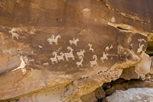 Rock Art Prints: Ute rock art petroglyphs, Arches National Park, Utah, United States of America, North