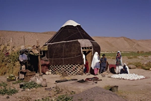 Nomad Prints: Uzbeks yurt near Maydana, Afghanistan, Asia