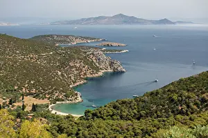 Poros Prints: Vagionia Bay beach, Poros, Saronic islands, Greek Islands, Greece, Europe