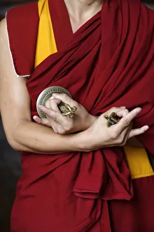 Images Dated 25th July 2007: Vajra and bell, Kathmandu, Nepal, Asia