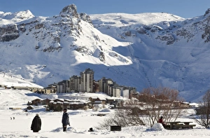 Val Claret, highest village in Tignes, Savoie, Rhone-Alpes, French Alps, France, Europe