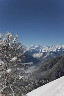 Images Dated 9th January 2009: Val Vigezzo (Vigezzo Valley) with Mount Rosa in the distance, Piedmont Region