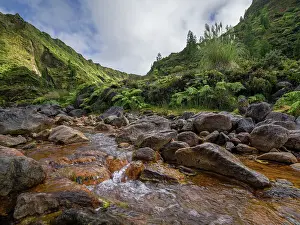 Fern Prints: Vale das Lambadas, a remote valley with a river full of minerals and iron (rusty color)