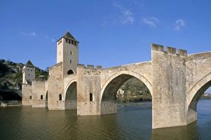 Cahors Prints: Valentre bridge, Cahors, Quercy region, Lot, France, Europe