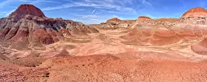 The valley floor of Red Forest at Petrified Forest National Park, Arizona, United States of America, North America