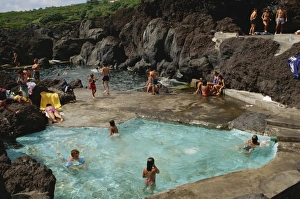 Swimming Pools Prints: Varadouro pools, Faial, Azores, Portugal, Europe