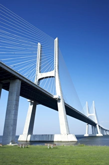 Tagus River Prints: Vasco da Gama bridge over the Rio Tejo (Tagus River)