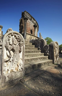 Vatadage, Quadrangle, Polonnaruwa, UNESCO World Heritage Site, North Central Province, Sri Lanka, Asia