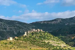 Peloponnese Prints: Vathia, abandoned village in the mountains of Mani Peninsula, Peloponnese, Greece