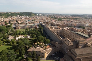 Basilica Prints: The Vatican Museum from the dome of St